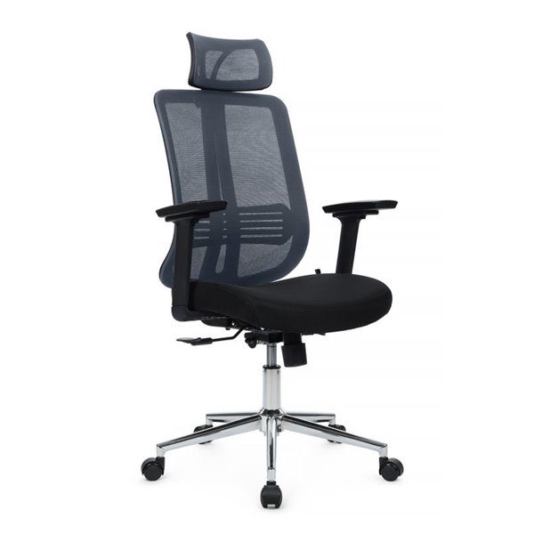 Кресло RV Design Fix RCH 851E-3D-M3 Серый/Черный